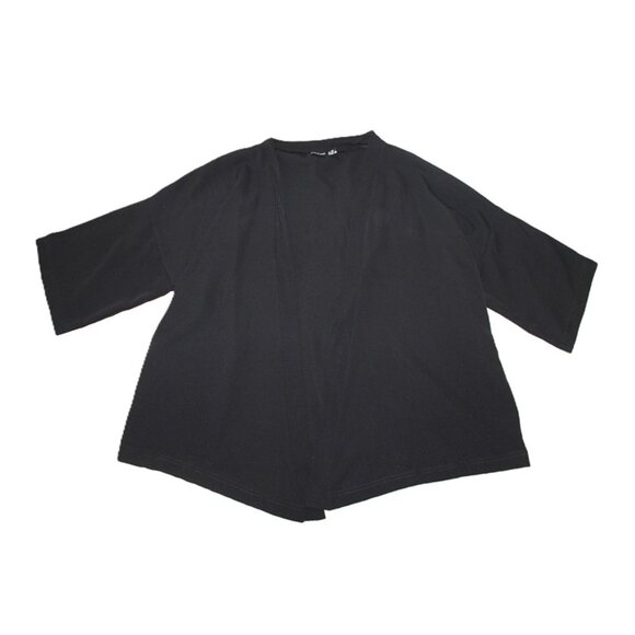 BOOHOO Plus Woven Open Kimono in Black - Size 16 - Picture 8 of 10